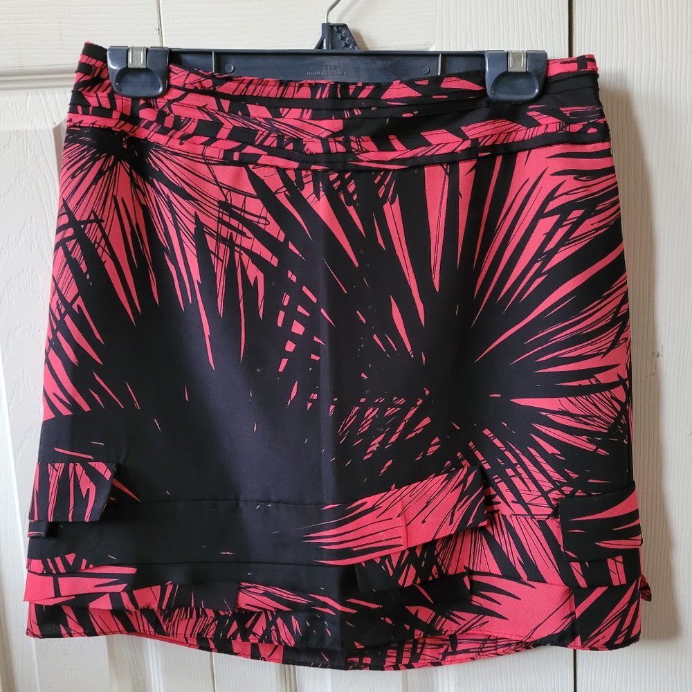 Unique Black and Red/Deep Pink Skirt - Size 4